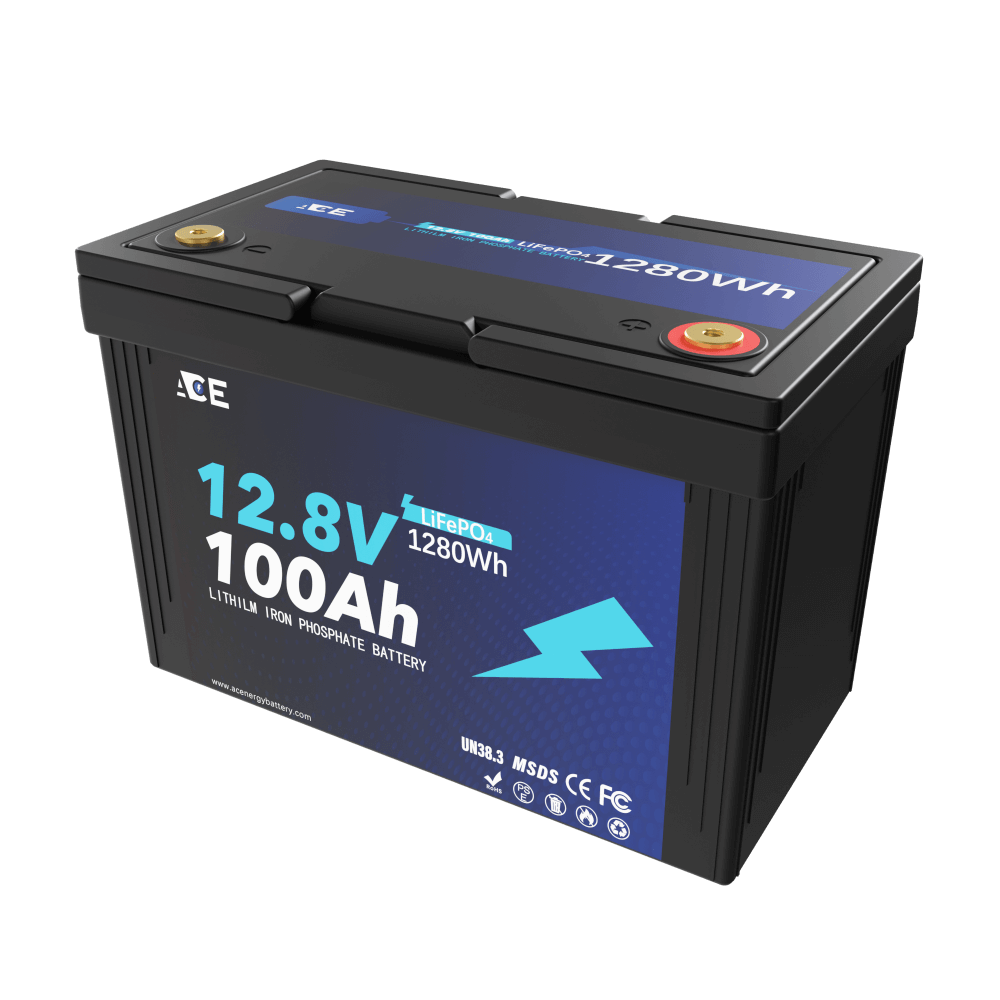12V 100Ah LiFePO4 Lithium Battery丨100A BMS丨12.8V 1280Wh – ACEnergy
