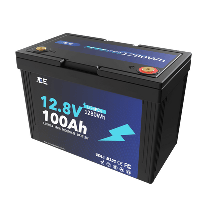Elfhub LiFePO4 12 V 100 AH batteria auto Bluetooth 100 A BMS oltre 5000 volte ciclo basso, batteria al litio 1280 W, protezione da spegnimento a bassa temperatura per camper, campeggio, barca Elfhub LiFePO4 12 V 100 AH batteria auto Bluetooth 100 A BMS oltre 5000 volte ciclo basso, batteria al litio 1280 W, protezione da spegnimento a bassa temperatura per camper, campeggio, barca