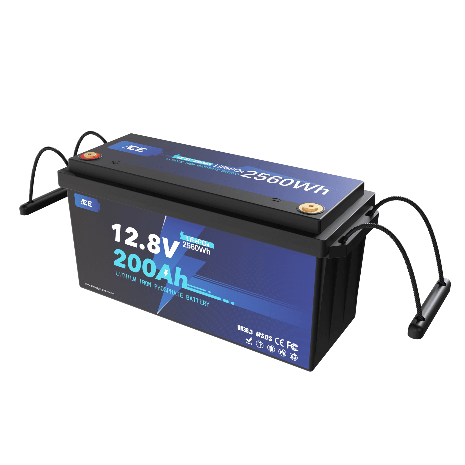ACEnergy 12V 200Ah LiFePO4 Lithium Battery丨200A-BMS 12.8V 2.5kWh
