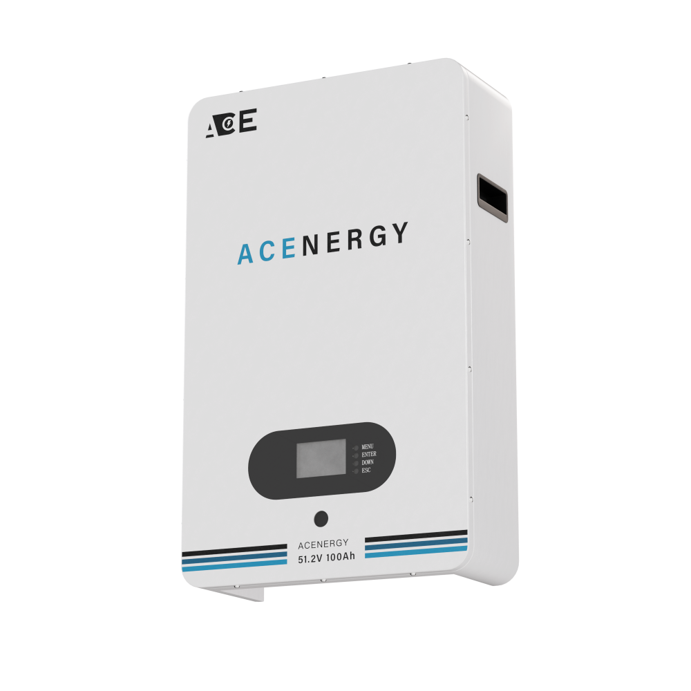 ACEnergy 48V 100Ah 5.1kWh Wall-mounted Lithium Iron Phosphate Battery 51.2V powerwall