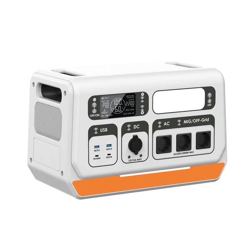 2200W 2048Wh LiFePo4 All-in-one Balcony Solar Off/on Grid Charging Station