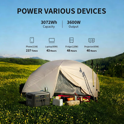 [UK Warehouse]Acenergy Manufactured LiFePo4 3600W 3072Wh Portable Power Station